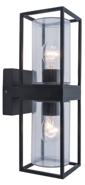 LUTEC Kinkiet zewnętrzny FLAIR, możliwość ściemniania, czarny, aluminium, nowoczesny