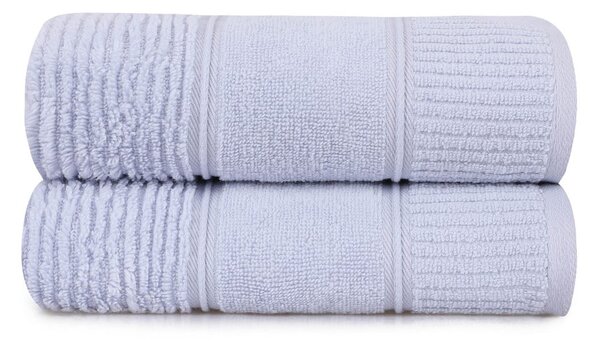 Jasnoniebieskie bawełniane ręczniki frotte zestaw 2 szt. 50x90 cm Daniela – Foutastic
