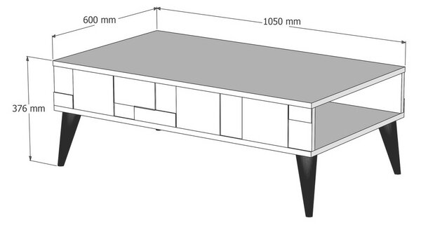 Stolik konferencyjny Madrid Anthracite and Walnut
