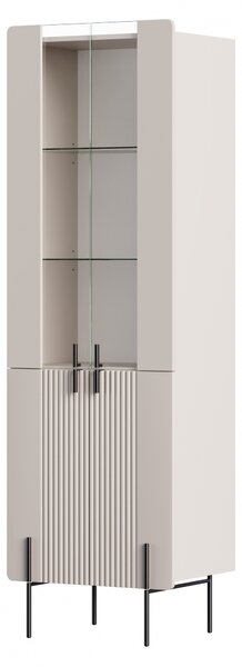 Witryna Malmi 60 cm - kaszmir / czarne nóżki