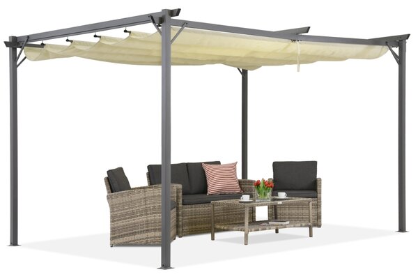 Beżowa pergola tarasowa La Palma 3x3 Garden Point