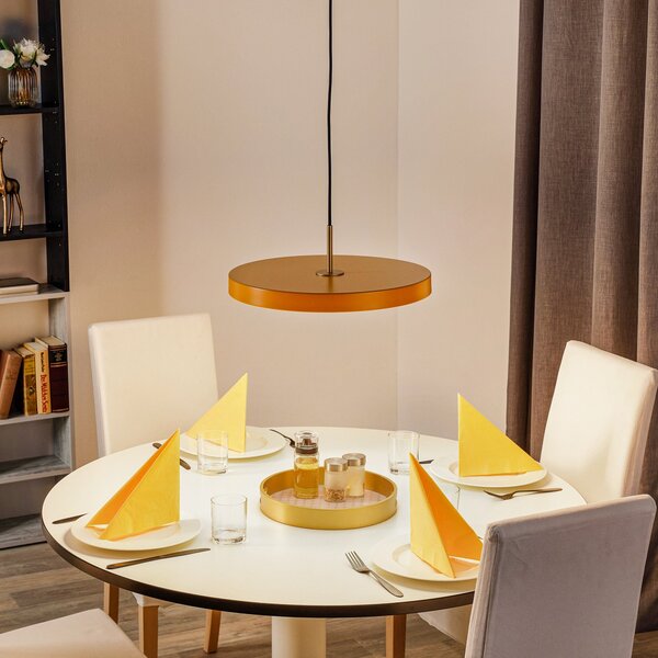 Lampa Wisząca UMAGE, Asteria medium, ściemnialny, żółty, salon, metal, design