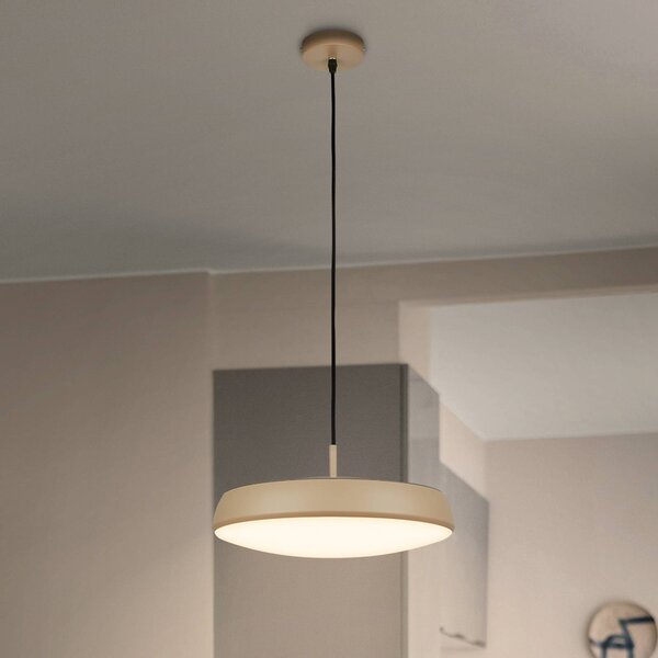 Briloner Lampa wisząca Nala, kremowy / amber, salon / jadalnia, tworzywo sztuczne, nowoczesny