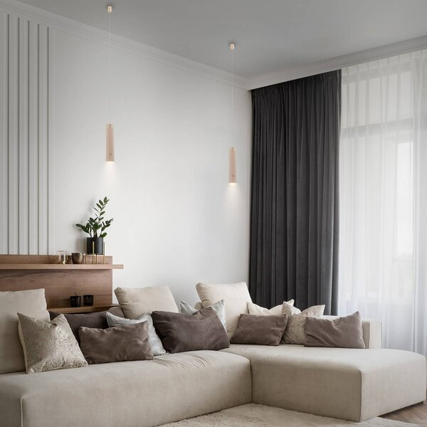 Briloner Lampa wisząca Hang, możliwość ściemniania, kremowy / amber, salon / jadalnia, tworzywo sztuczne, nowoczesny