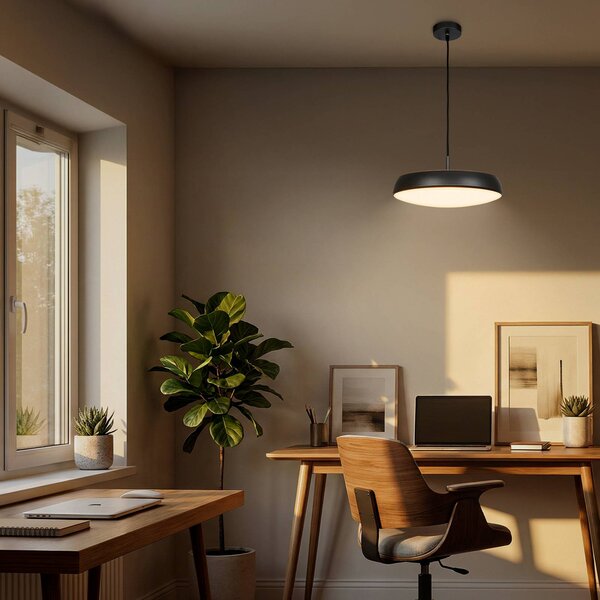 Briloner Lampa wisząca Nala, czarny, salon / jadalnia, tworzywo sztuczne, nowoczesny