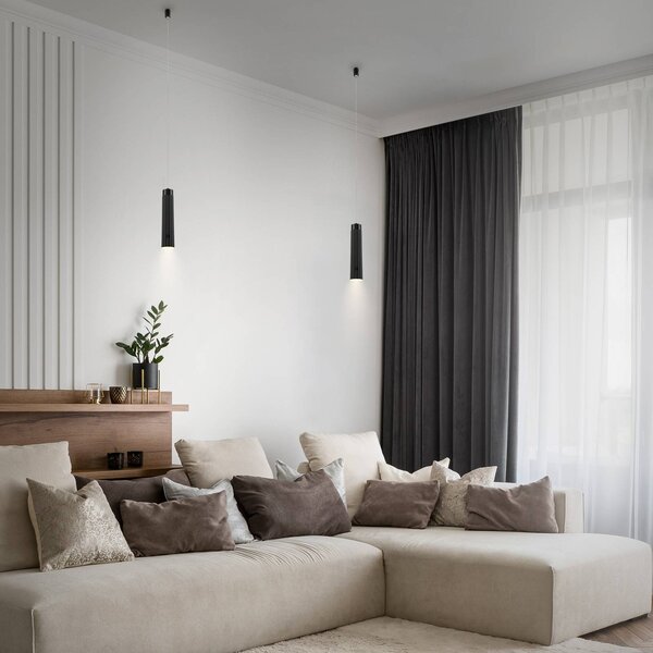 Briloner Lampa wisząca Hang, możliwość ściemniania, czarny, salon / jadalnia, tworzywo sztuczne, nowoczesny