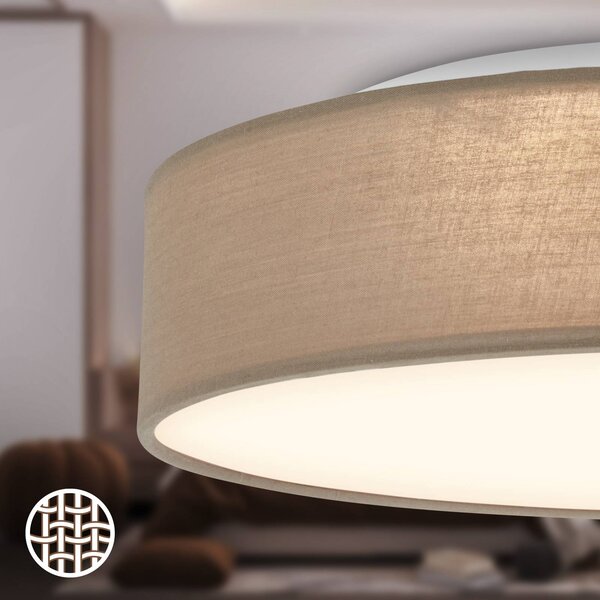 Briloner Lampa sufitowa Duck, kremowy / amber, salon / jadalnia, tkanina / materiał / jedwab, skandynawski