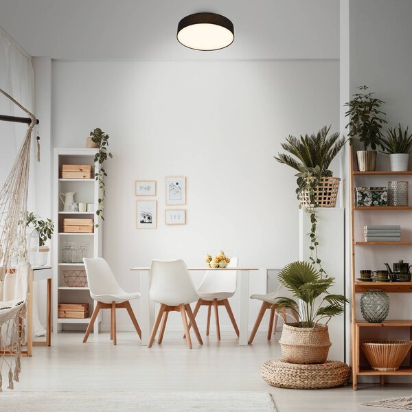 Briloner Lampa sufitowa Duck, czarny, salon / jadalnia, tkanina / materiał / jedwab, skandynawski