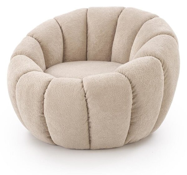 Beżowy fotel w stylu donut | Umeblowana.com