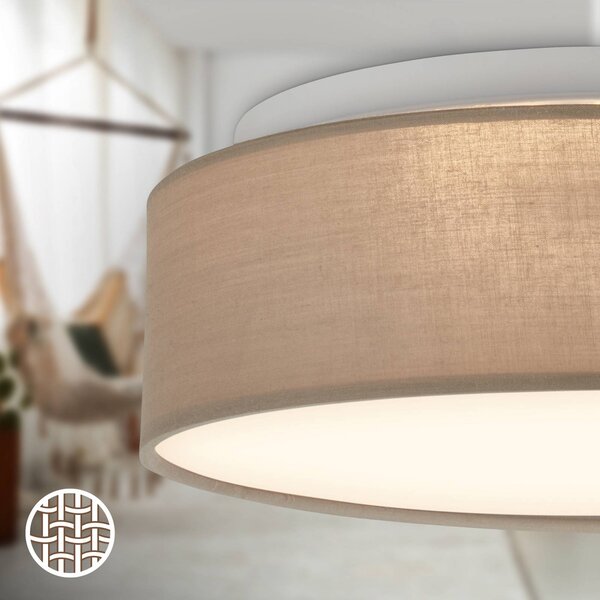 Briloner Lampa sufitowa Duck, kremowy / amber, salon / jadalnia, tkanina / materiał / jedwab, skandynawski