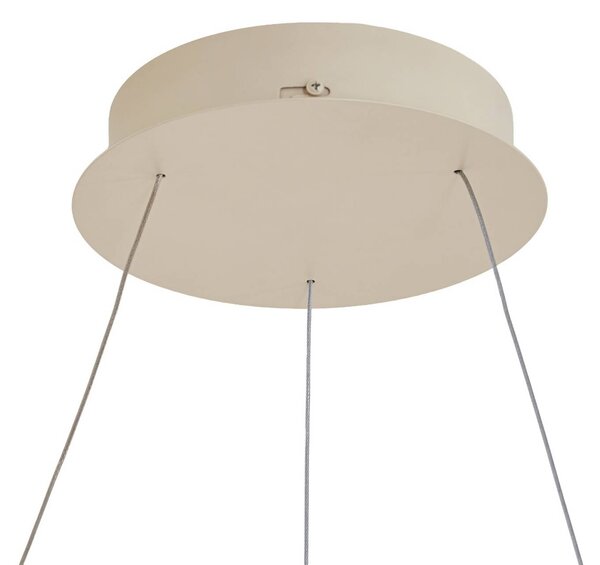 Lampa wisząca Albiona Arcchio, możliwość ściemniania, kremowy / amber, kuchnia, metal, nowoczesny