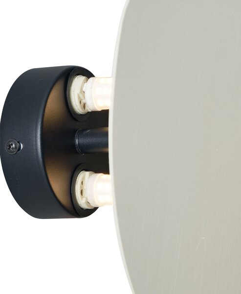 Designerski kinkiet beżowy organiczny 20 cm 2-źródła światła - Pulley