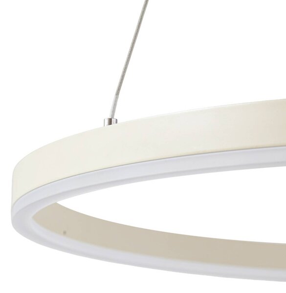 Lampa wisząca Albiona Arcchio, możliwość ściemniania, kremowy / amber, kuchnia, metal, nowoczesny
