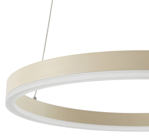 Lampa wisząca Albiona Arcchio, możliwość ściemniania, kremowy / amber, kuchnia, metal, nowoczesny