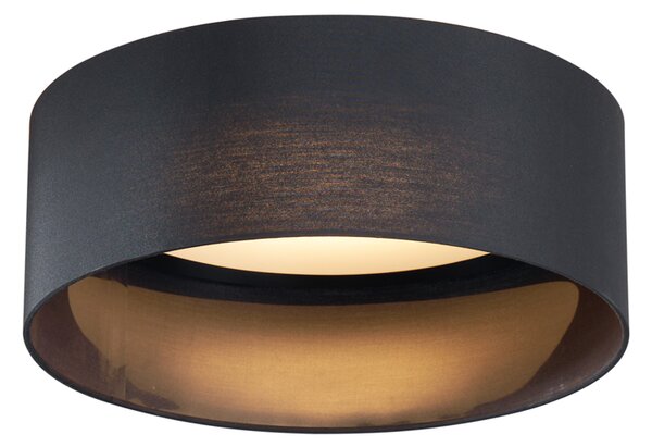 Nowoczesna lampa sufitowa czarna transparentna 40 cm z LED z 3-stopniową regulacją ściemniania - Sue