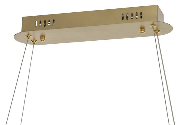 Lampa wisząca Preciosa Milagro Lighting, mosiężny / złoty, salon / jadalnia, metal, nowoczesny