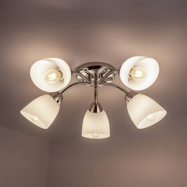 Lampa sufitowa Portos Milagro Lighting, możliwość ściemniania, chromowy / srebrny, salon / jadalnia, metal