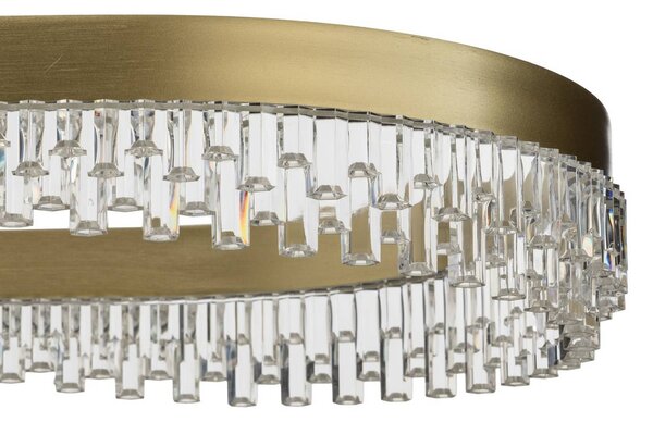 Lampa wisząca Preciosa Milagro Lighting, mosiężny / złoty, salon / jadalnia, metal, nowoczesny
