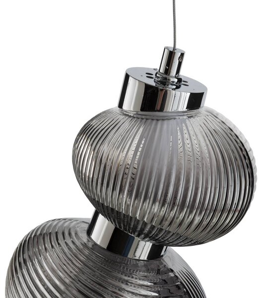 Lampa wisząca Bolla Milagro Lighting, chromowy / srebrny, salon / jadalnia, szkło, nowoczesny