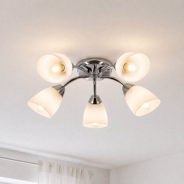 Lampa sufitowa Portos Milagro Lighting, możliwość ściemniania, chromowy / srebrny, salon / jadalnia, metal