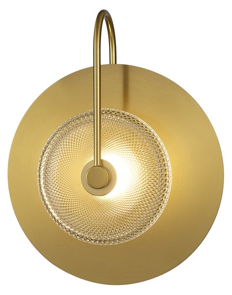Ojo Aura - kinkiet 29 cm okrągły LED 4 W dekoracyjny nowoczesny złoty