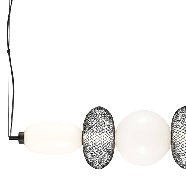 Lampa wisząca Arame Milagro Lighting, czarny, salon / jadalnia, szkło, nowoczesny
