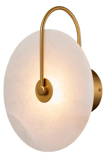 Origen - kinkiet 28 cm okrągły marmur minimalistyczny elegancki złoty