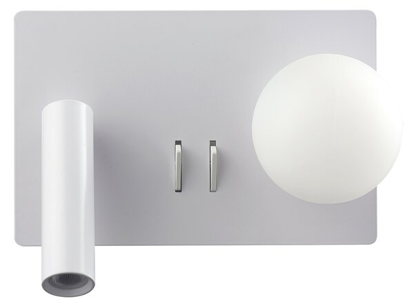 Nubelo - kinkiet 13 cm okrągły LED 3 W minimalistyczny nowoczesny biały - PRAWY