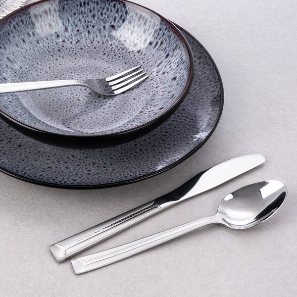 Sztućce 24 szt. ze stali nierdzewnej w kolorze srebra Bright – Orion