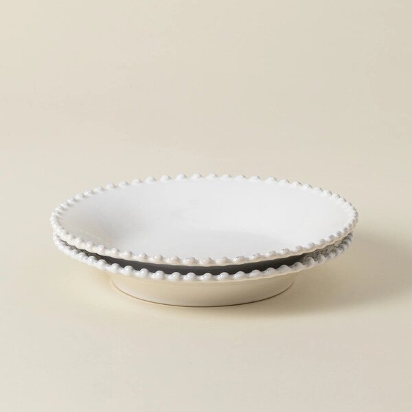 Biały głęboki talerz kamionkowy Costa Nova Pearl, ⌀ 24 cm