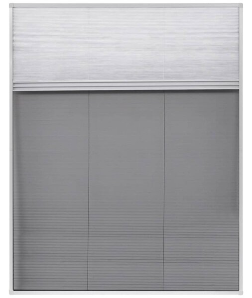 Plisowana moskitiera okienna z roletą, aluminium, 80x100 cm