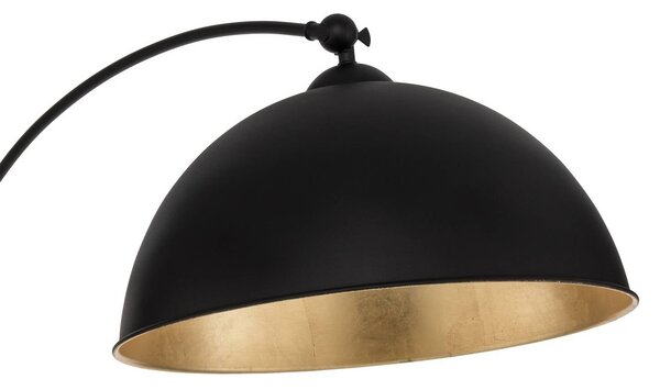Lampa łukowa - lampa stojąca Jonera Lindby, czarny, salon / jadalnia, metal, młodzieżowy