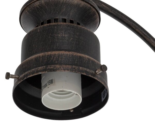 Lampa zewnętrzna Lindby Eddie, 198 cm, rdza, metal, IP44, E27 EDDIE Lindby, możliwość ściemniania, brązowy / rdzawy, dworkowy / rustykalny