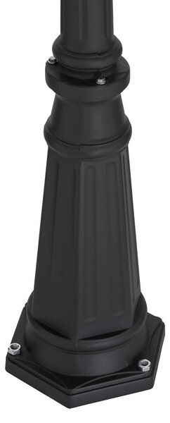 Lampa zewnętrzna Lindby Edana, 211 cm, antracyt, E27, IP44 Edana, czarny, aluminium, nowoczesny
