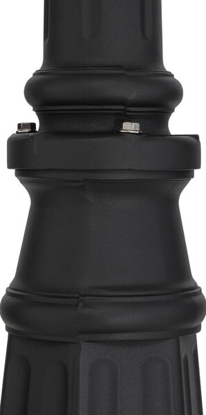 Lampa zewnętrzna Lindby Edana, 211 cm, antracyt, E27, IP44 Edana, czarny, aluminium, nowoczesny