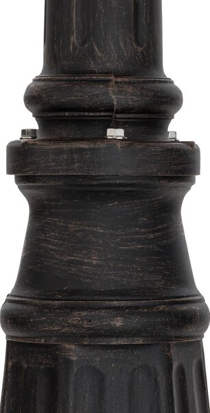 Lampa zewnętrzna Lindby Eddie, 198 cm, rdza, metal, IP44, E27 EDDIE Lindby, możliwość ściemniania, brązowy / rdzawy, dworkowy / rustykalny
