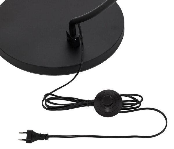 Lampa łukowa - lampa stojąca Jonera Lindby, czarny, salon / jadalnia, metal, młodzieżowy