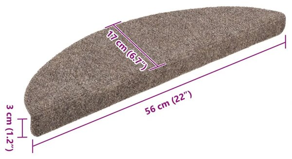 Samoprzylepne kremowe maty ochronne na schody T5-P69