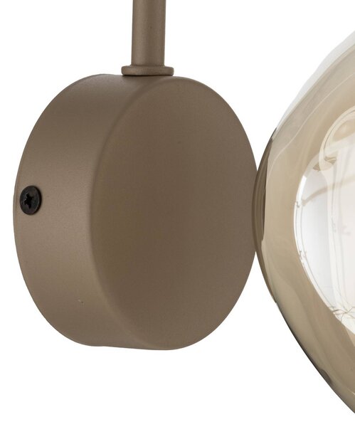 Kinkiet Lava TK Lighting, możliwość ściemniania, kremowy / amber, salon / jadalnia, szkło