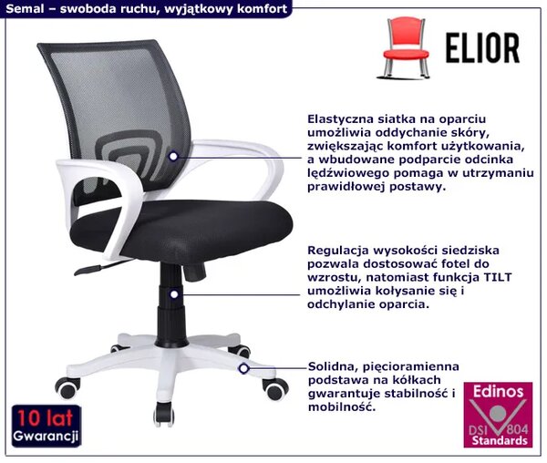 Czarne dziecięce krzesło obrotowe B9-D62