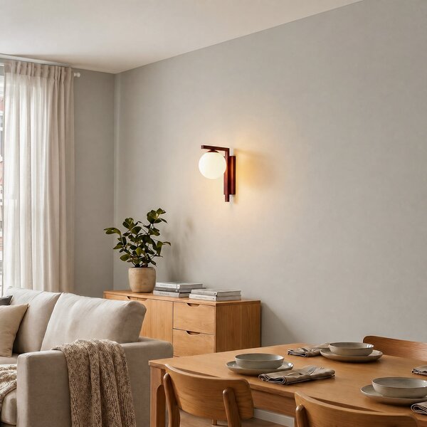 Lampa Ścienna ALDEX, Zac, ściemnialny, czerwony, salon, szkło, nowoczesny