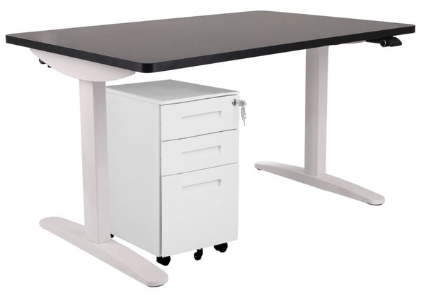 Zestaw: Biurko Alto 102 White + kontenerek