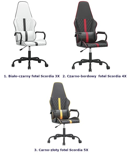 Czarno-złoty fotel gamingowy S1-N10