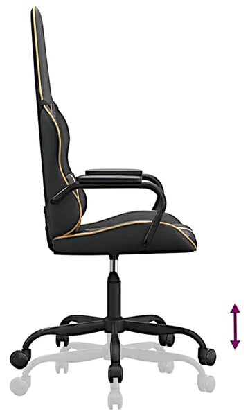 Czarno-złoty fotel gamingowy S1-N10