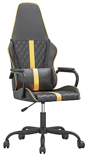 Czarno-złoty fotel gamingowy S1-N10