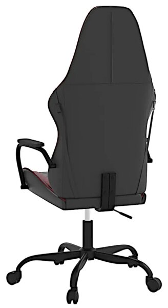 Czarno-bordowy fotel gamingowy D1-B60