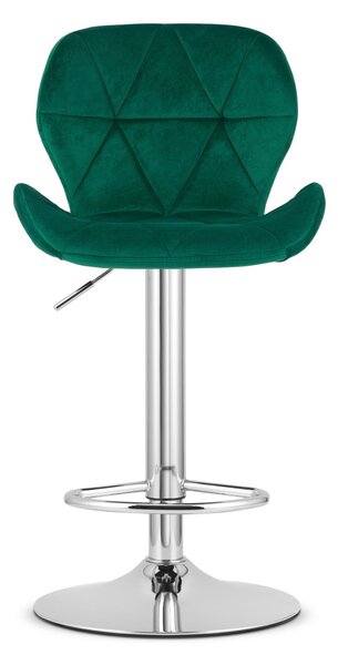 Zielone krzesło barowe WEST VELVET