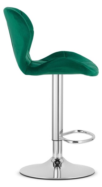 Zielone krzesło barowe WEST VELVET
