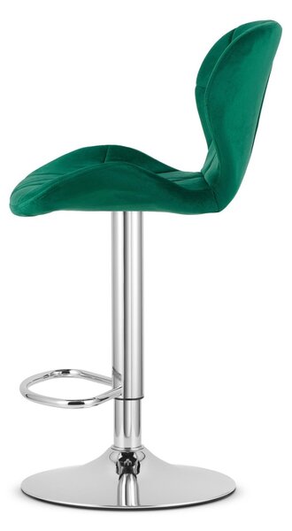 Zielone krzesło barowe WEST VELVET