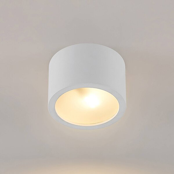 Arcchio downlight Nieva, G9, biały, okrągły, Ø 10cm, metalowy Nieva Arcchio, możliwość ściemniania, biały / opal, przedpokój, aluminium, nowoczesny